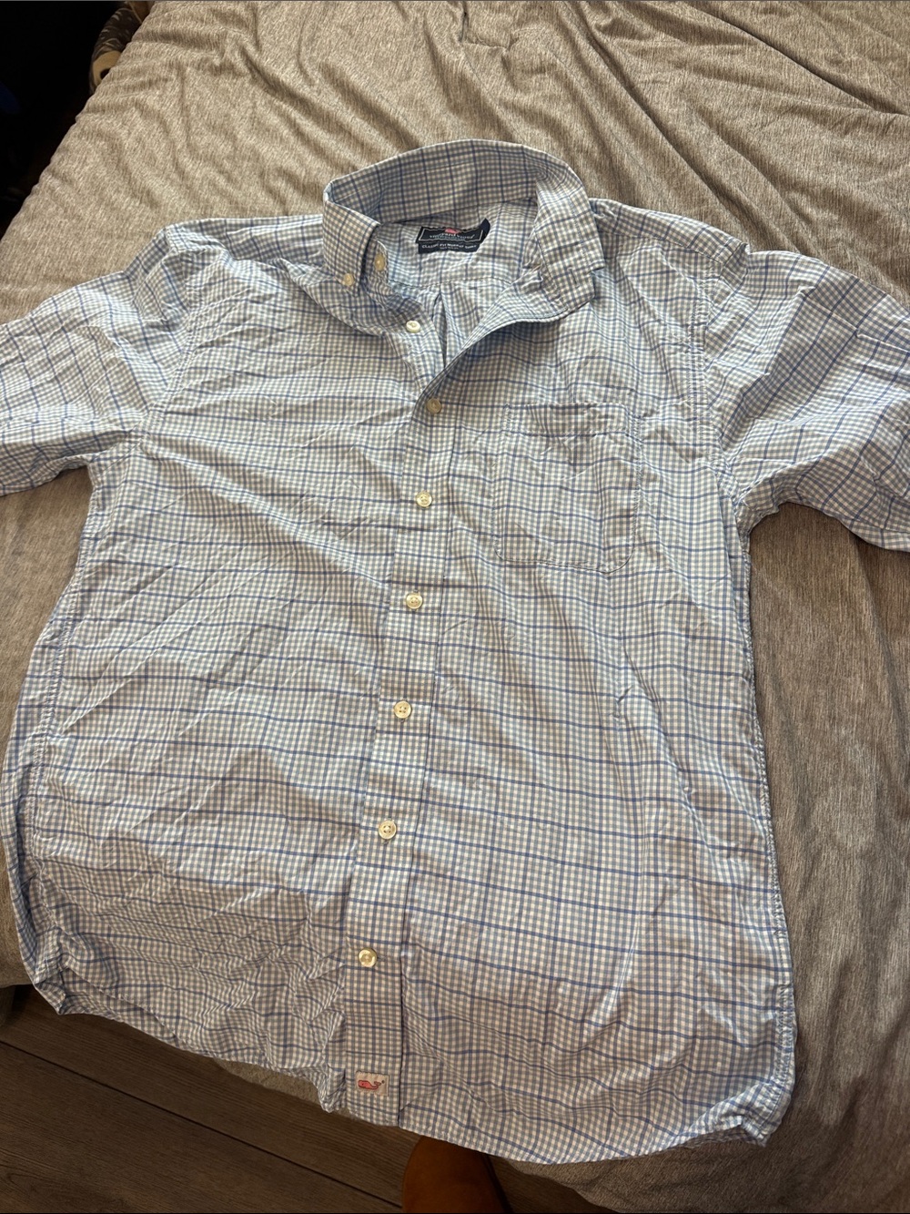 Vineyard Vines Men's Blue Check Button-Down Shirt